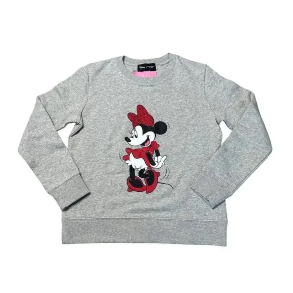 KATE SPADE New York Disney X Minnie Mouse Sweatshirt Gray size Medium NWT
